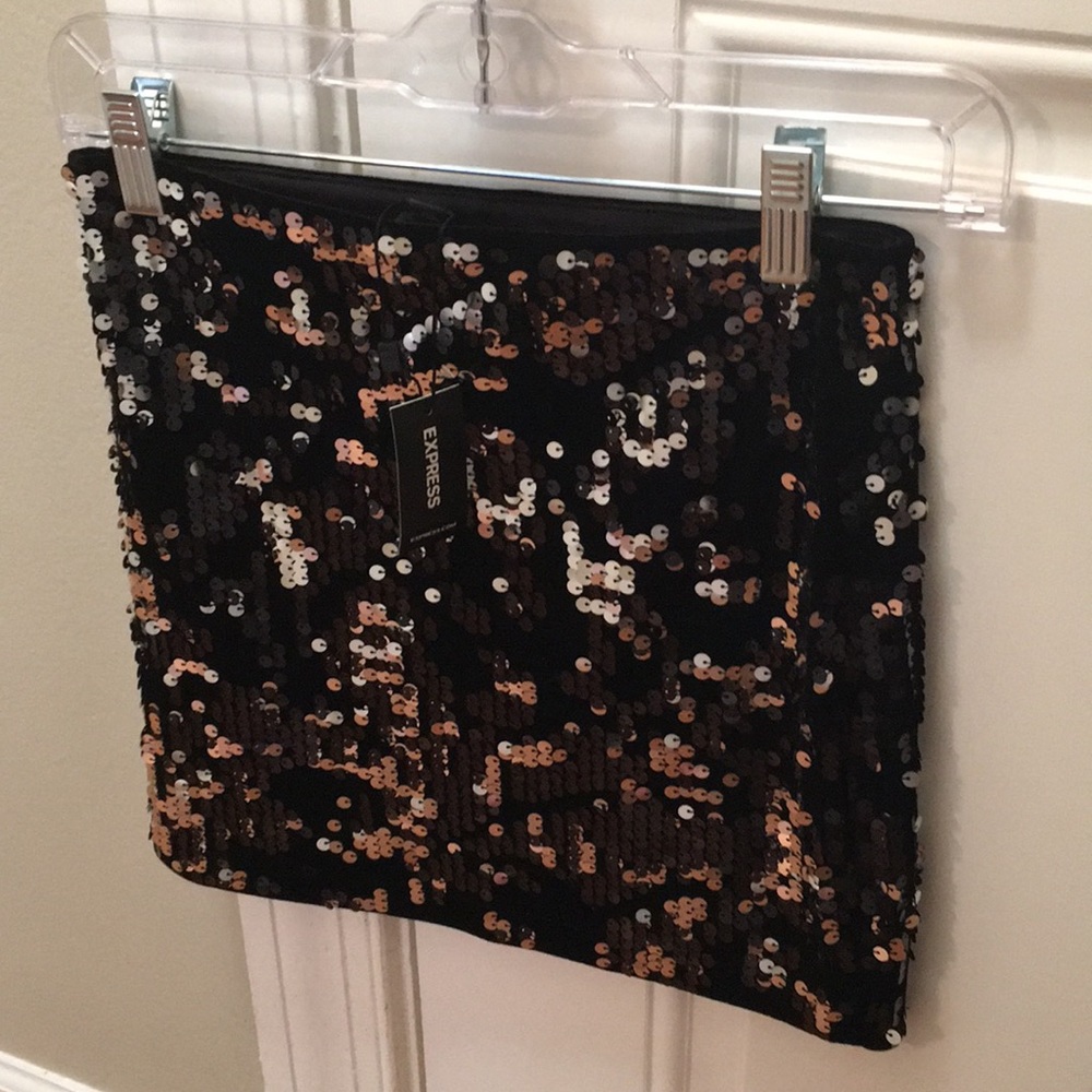 Express NWT! Sequin/Velvet mini skirt!